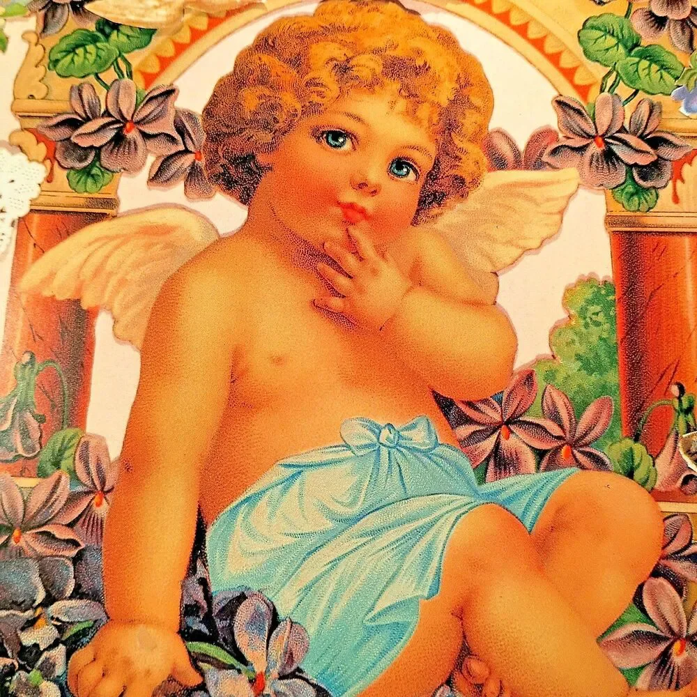 Vintage Victorian Cherubs Angels Florals, Junk Journal Craft Ephemera, Decoupage